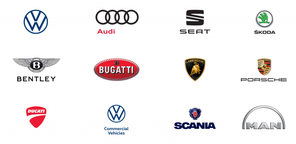 Brands owned by volkswagen