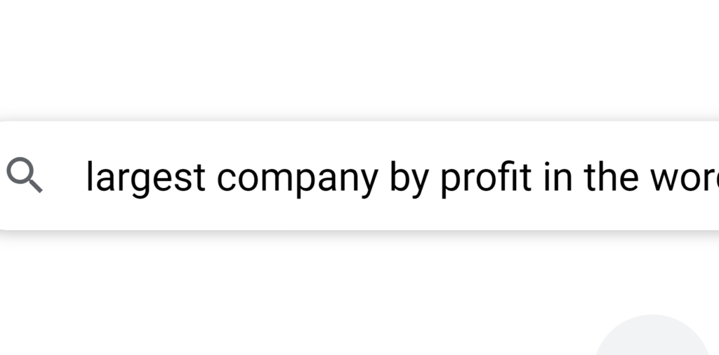 List of Top world's largest companies by profit